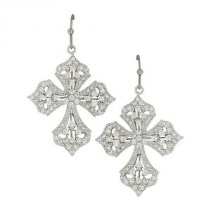 Montana Silversmiths Dazzling Filigree Cross Earrings (ER3647)